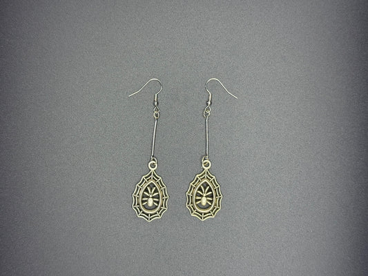Boucles d’oreilles toiles d’araignées